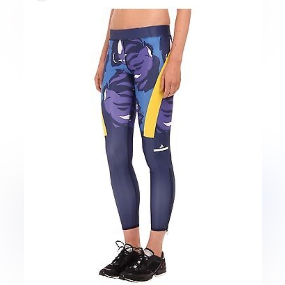 Stella Mccartney Adidas Running Leggings Pattern Gym Tights Floral Ink Techfit